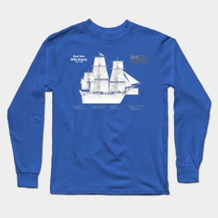 HMS Bounty. William Bligh mutiny ship - ABDpng Long Sleeve T-Shirt